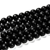 Natural Black Agate Beads Strands X-G-D543-10mm-1