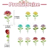50Pcs 5 Colors Transparent Resin Decoden Cabochons RESI-YW0001-66-3