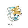 304 Stainless Steel & Resin Cuff Open Rings WG35F47-01-1