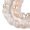 Electroplated Crackle Glass Beads Strands EGLA-N014-6mm-02-3