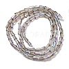 Transparent Electroplate Glass Beads Strands EGLA-H107-02A-HR01-4