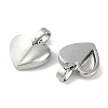 Brass Pave Natural Shell Heart Charms KK-P283-07P-2