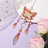 Natural Carnelian and Resin Pendant Decorations HJEW-TA00134-03-2
