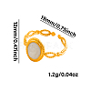 304 Stainless Steel with Enamel Cuff Open Rings for Women CS7687-4-2