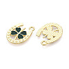 Saint Patrick's Day Alloy Enamel Pendants ENAM-T023-12B-2