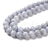 Natural Blue Lace Agate Beads Strands G-P342-04-6mm-AB-3