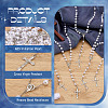 30Pcs Alloy & White Round ABS Imitation Pearl Jesus Cross Virgin Pendant Rosary Bead Necklaces NJEW-WA0001-03-4