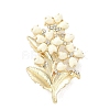 Flower with Heart Alloy Resin Brooch JEWB-C029-15-1