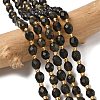 Natural Golden Sheen Obsidian Beads Strands G-F809-A27-01-1