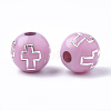 Plating Acrylic Beads PACR-Q113-10E-2