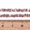 Electroplate Transparent Glass Beads Strands EGLA-Q139-01A-A14-4