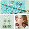 12Pcs 6 Colors Square Flower Handmade Frosted Lampwork Pendant Stitch Markers HJEW-NB00025-5