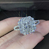 Brass Micro Pave Cubic Zirconia Finger Rings for Women FS-WG4C4EA-06-1
