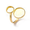 304 Stainless Steel Open Cuff Ring Findings X-STAS-E124-05H-G-1