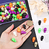 CHGCRAFT 120Pcs 6 Colors Halloween Plastic Beads KY-CA0001-46-3