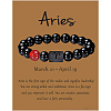 12 Constellation Natural Round Carnelian Beads Stretch Bracelets WGD22B0-18-1