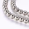 Electroplate Non-magnetic Synthetic Hematite Bead Strands G-P277-06-6mm-1