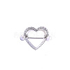 Heart 316 Surgical Stainless Steel Crystal Rhinestone Nipple Bar WGD50A0-02-1