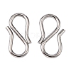 Tarnish Resistant 304 Stainless Steel S-Hook Clasps STAS-R083-11-1