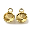 Ion Plating(IP) 304 Stainless Steel Pendant Cabochon Settings X-STAS-I310-27G-1