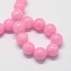Natural Dyed Yellow Jade Gemstone Bead Strands X-G-R271-6mm-Y02-3