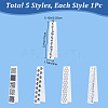 CRASPIRE 5Pcs 5 Styles Plastic Embossing Folders DIY-CP0009-03-2