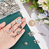   120Pcs 12 Styles Tibetan Style Alloy Connector Charms TIBE-PH0001-45-3