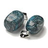 Natural Blue Agate(Dyed & Heated) Pendants G-Z067-03P-07-3