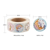 6 Rolls 3 Style Flat Round Horse Pattern Tag Stickers DIY-LS0003-53-3