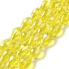 Electroplate Glass Beads Strands EGLA-D015-15x10mm-30-A-1