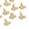SHEGRACE Brass Micro Pave Cubic Zirconia Pendants XGRQ3D763-488G-1