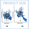 2Pcs 2 Style Silk Cloth & Plastic Imitation Flower Corsage Boutonniere & Wrist Corsage JEWB-CP0001-27A-2