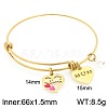 Mother's Day 304 Stainless Steel Charm Bangles for Women WG05AE3-09-1