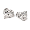 Brass & Glass & Cubic Zirconia Charms KK-G468-54P-04-2