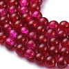 Crackle Glass Beads Strands X-CCG-Q002-8mm-08-3