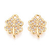 Brass Micro Pave Cubic Zirconia Charms KK-N263-117G-1