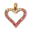 304 Stainless Steel with Rhinestone Charms RB-OY001-34G-01-1