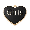 Alloy Enamel Pendants ENAM-M009-02B-02G-1