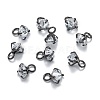 Brass Clear Cubic Zirconia Charms ZIRC-G170-12B-1