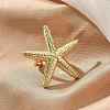 Starfish Brass Cuff Rings for Women LS-RJEW-C123-02G-3