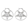 304 Stainless Steel Ring with Star Hoop Earrings for Women EJEW-R156-02P-1