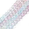 Transparent Painted Glass Beads Strands DGLA-A034-T8mm-A15-2
