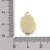 Brass with Red Enamel Pendants KK-CBAE379-23LG-3