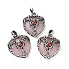 Natural Rose Quartz Pendants G-A207-01AS-04-1