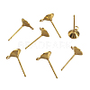 Brass Stud Earring Findings KK-E017-G-1