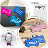 40Pcs 5 Colors Pet Aluminium Pendants FIND-SP0002-44-6