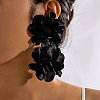 Flower Alloy Cloth Dangle Stud Earrings FS-WGD2E13-02-1
