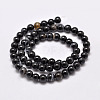 Natural Black Agate Bead Strands G-G962-10mm-12-A-3