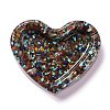 Resin with Natural Mixed Stone Chip Stones Ashtray DJEW-F015-03D-1