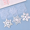 Christmas DIY Snowflake Silicone Pendant Molds X-DIY-P006-31-1